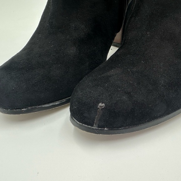 Sam Edelman Serephina Black Suede Leather Tall Heeled Boots - Picture 7 of 8